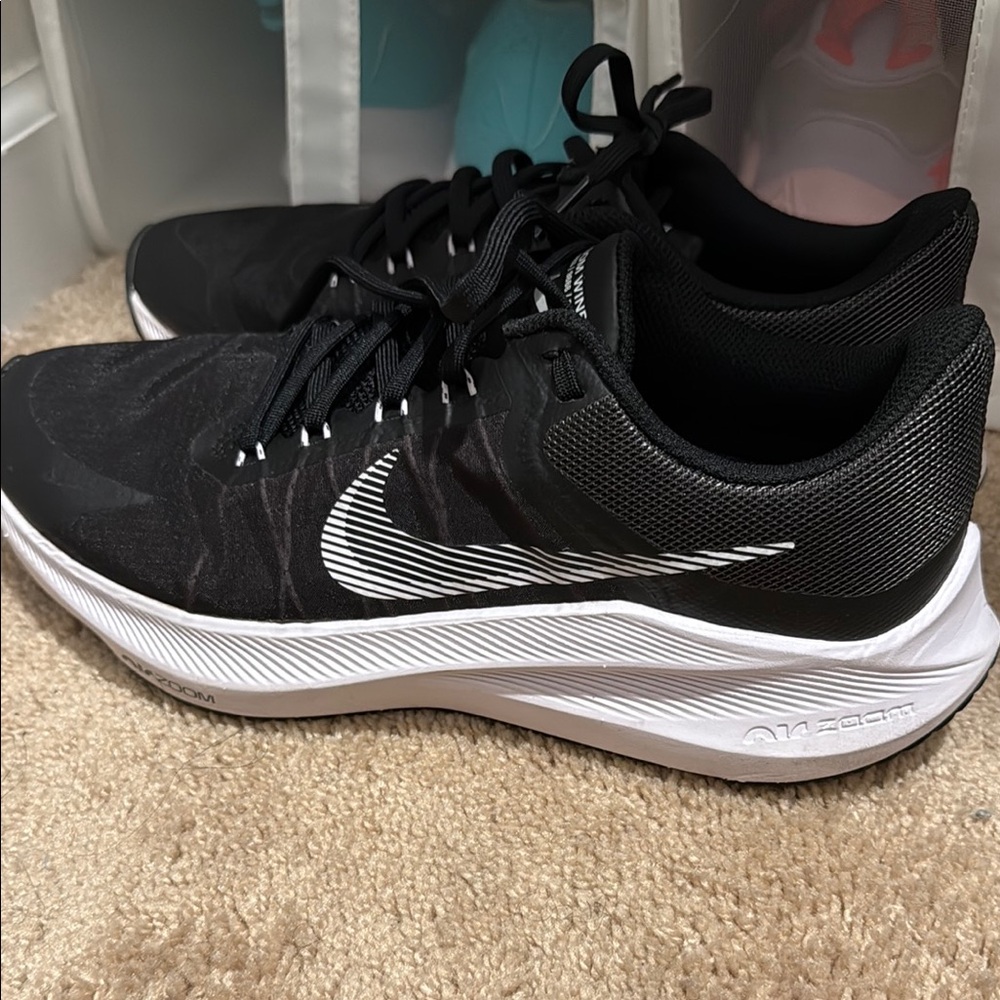Nike Black and White Zoom Sneakers
